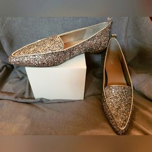 Aldo Size 10 Silver Glitter flats